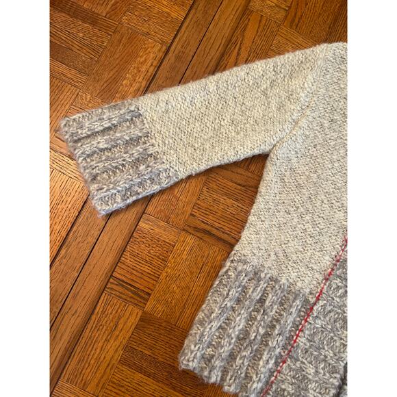 Free People wool blend big button hooded sweater Medium - Picture 2 of 6